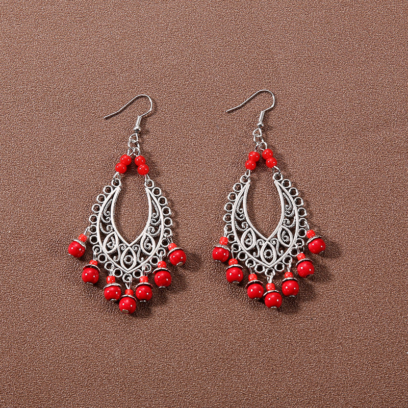 Wholesale Bohemian Tassel Turquoise Vintage Earrings